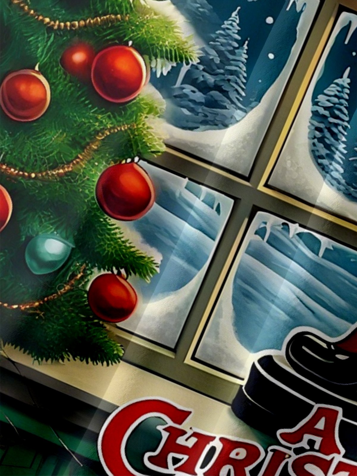 Moisture-Wicking Christmas Christmas Story Leg Lamp Chest Pocket Hawaiian Shirt