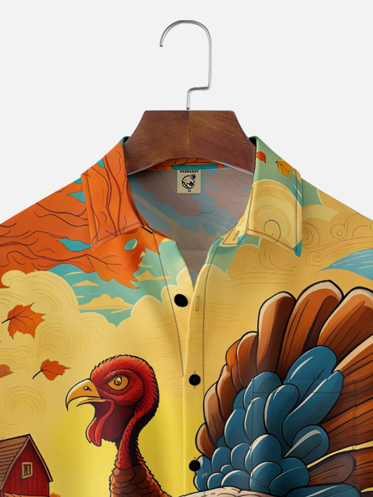 Moisture-wicking Thanksgiving Turkey Gobble Wobble Chest Pocket Casual Shirt