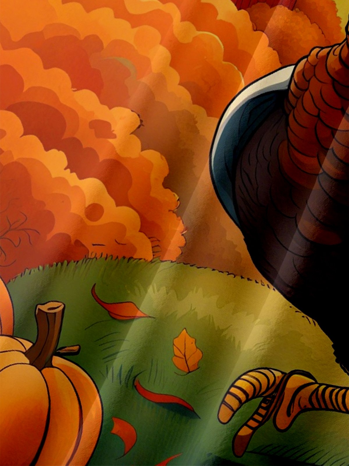 Moisture-wicking Thanksgiving Turkey Gobble Wobble Chest Pocket Casual Shirt