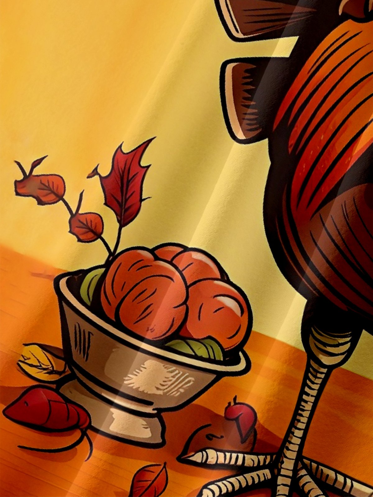 Moisture-wicking Thanksgiving Turkey Gobble Wobble Chest Pocket Casual Shirt