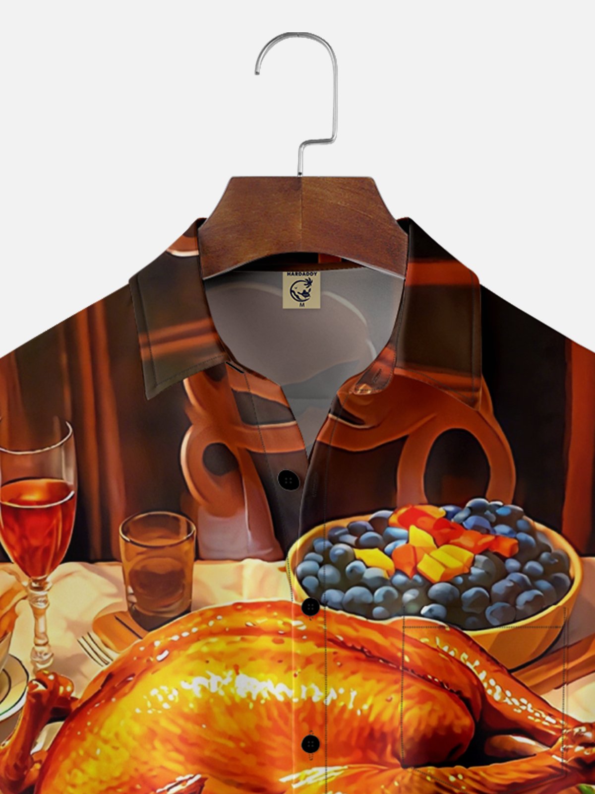 Moisture-wicking Thanksgiving Turkey Party Fun Chest Pocket Casual Shirt