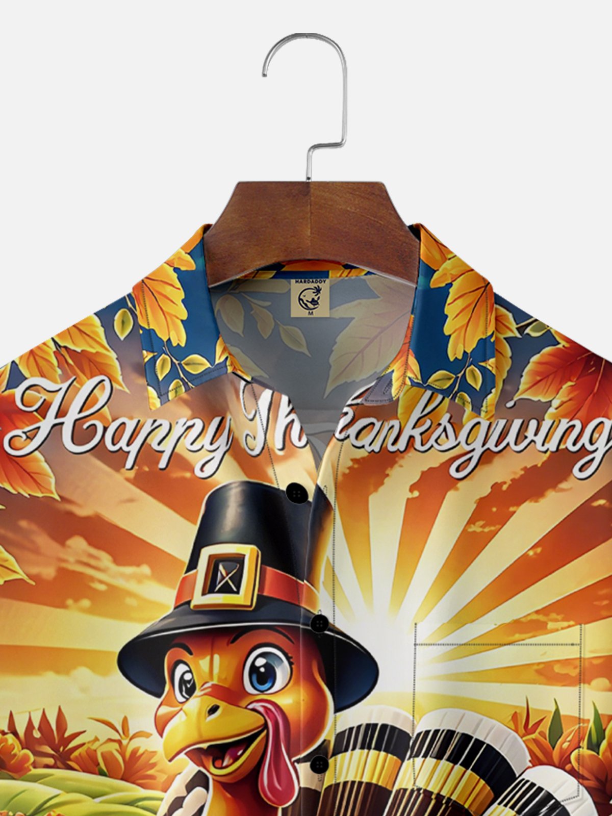 Moisture Wicking Thanksgiving Turkey Breast Pocket Hawaiian Shirt