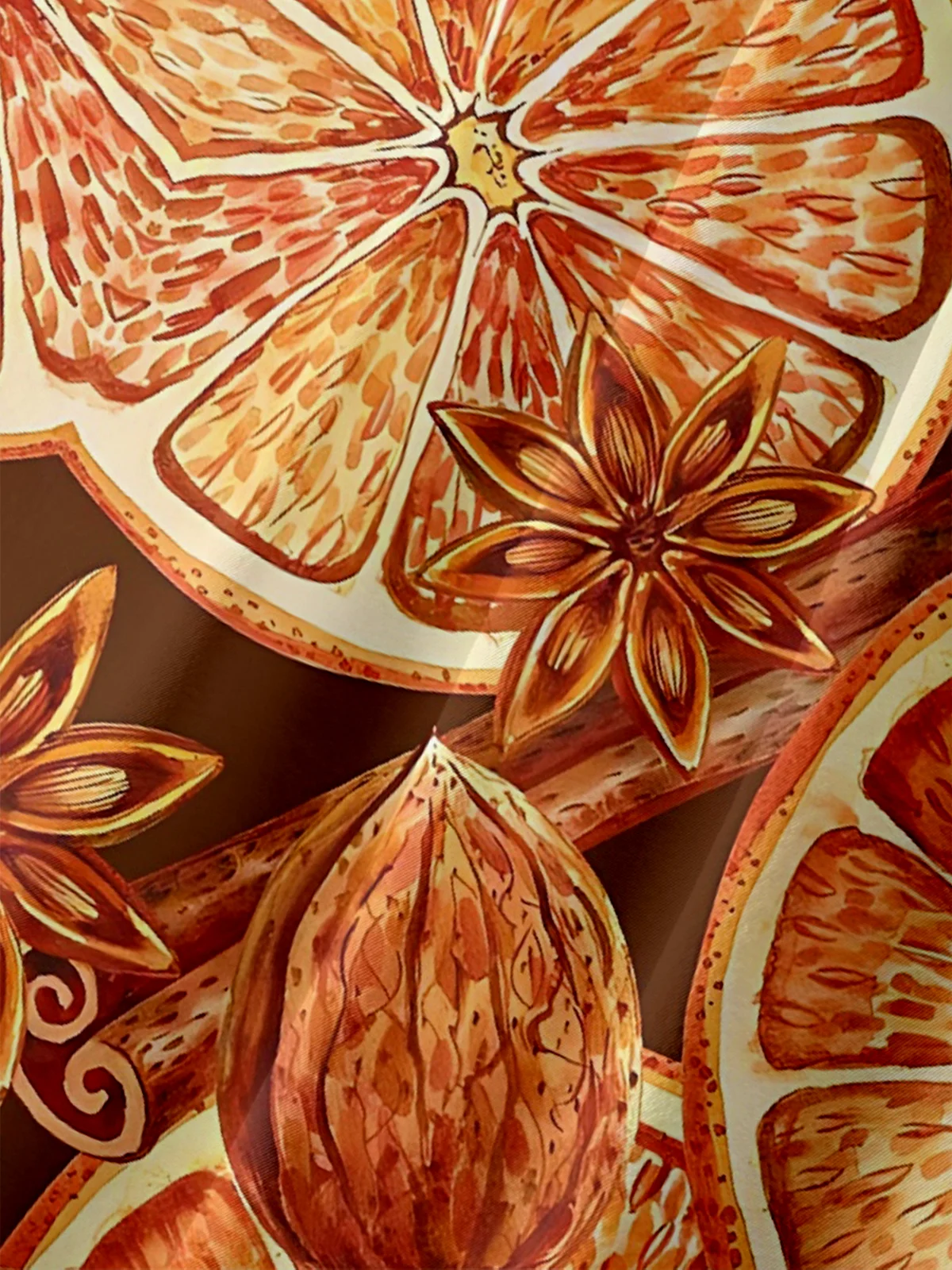 Moisture-wicking Orange Cinnamon Chest Pocket Casual Shirt