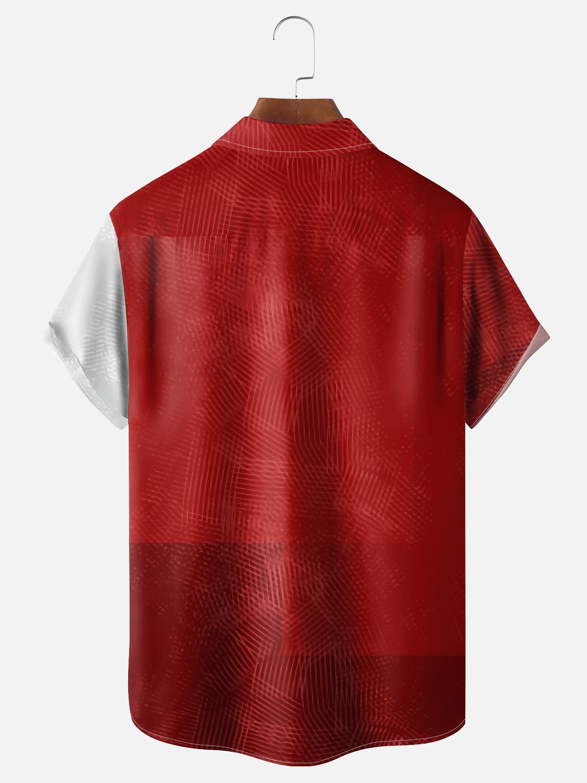 Moisture Wicking Christmas Snowman Chest Pocket Hawaiian Shirt