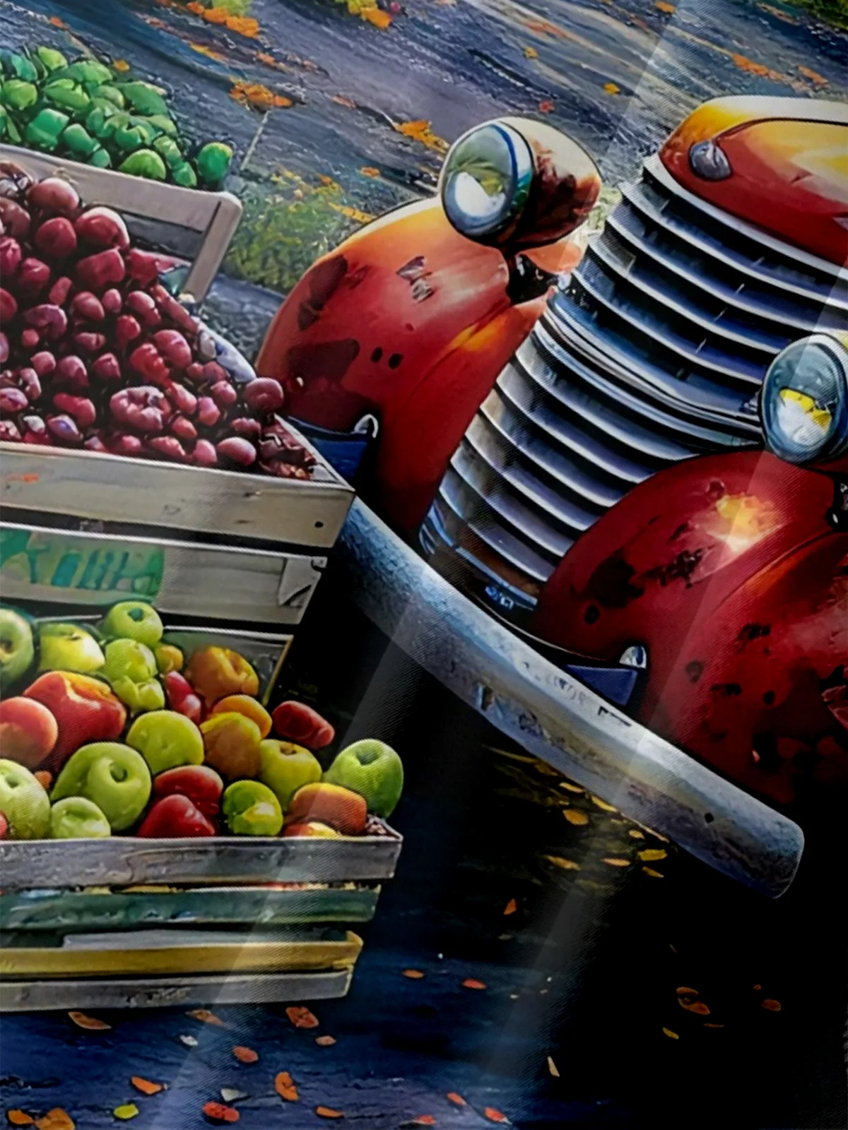 Moisture-wicking Thanksgiving Car Farm Vegetables Fruits Chest Pocket Casual Shirt