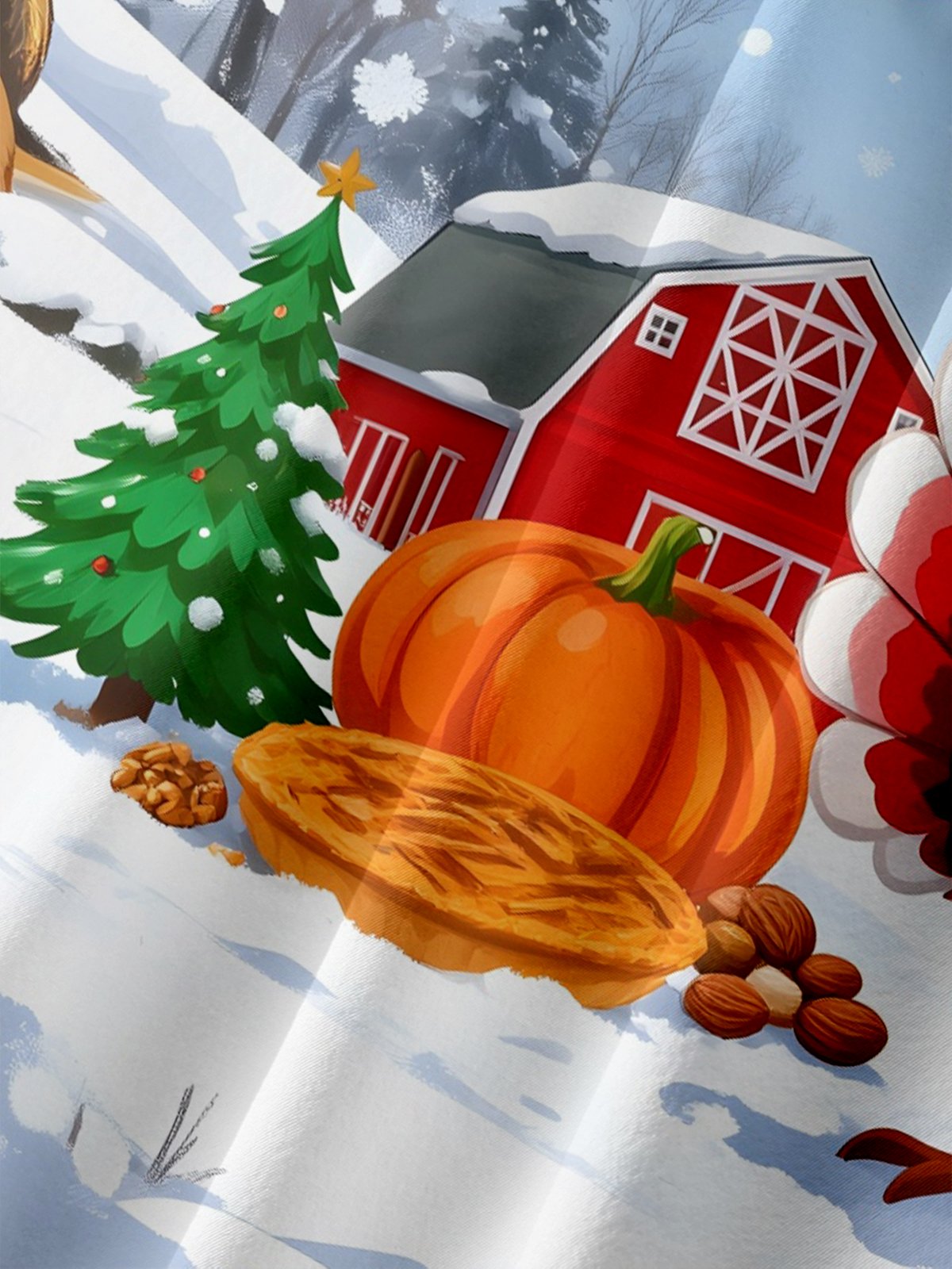 Moisture-wicking Thanksgiving Turkey Chest Pocket Casual Shirt