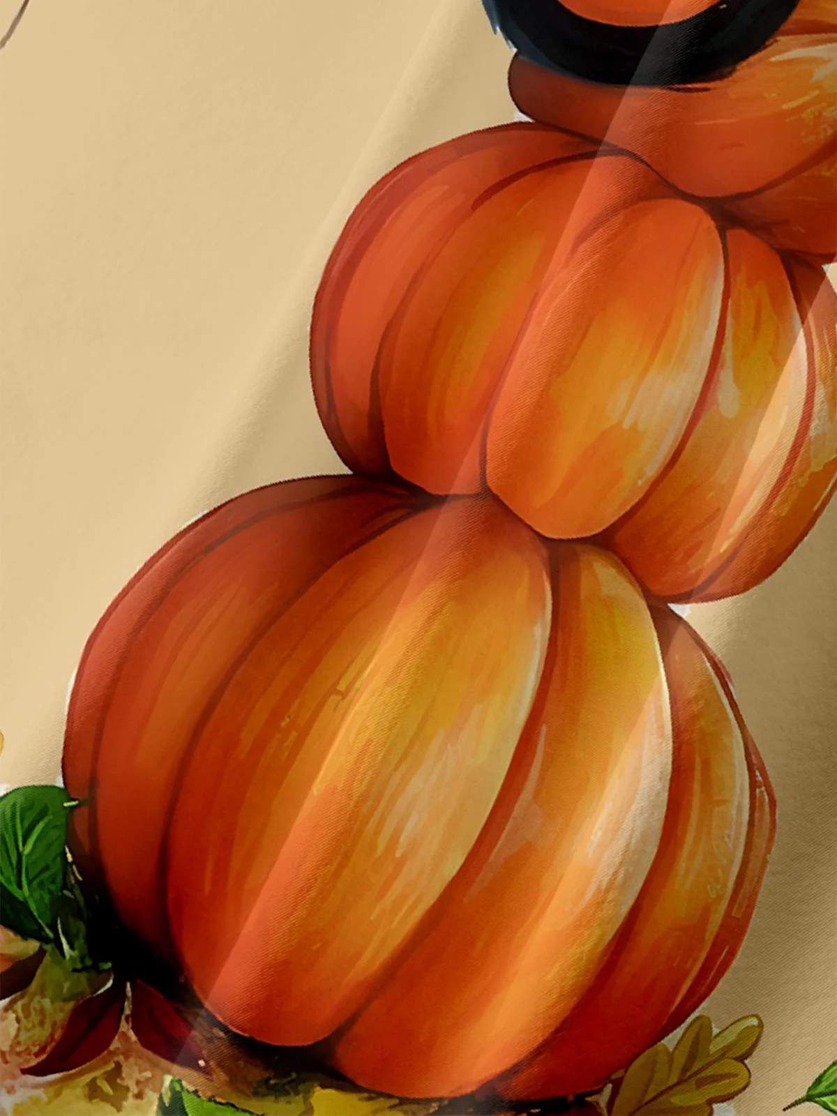 Moisture-wicking Thanksgiving Pumpkin Cat "GOBBLE" Chest Pocket Bowling Shirt