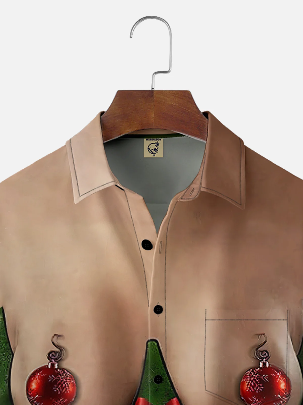 Moisture-wicking Christmas Funny Ugly Shirt Chest Pocket Casual Shirt