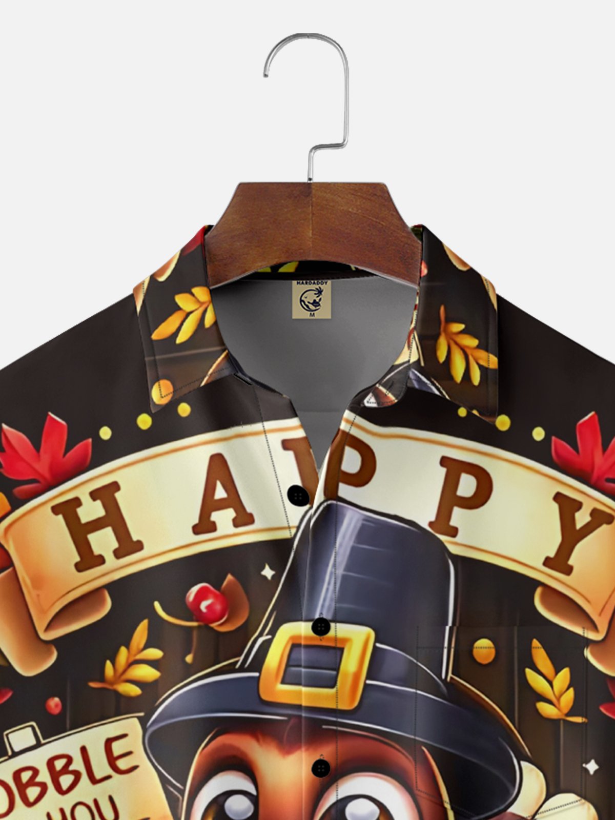 Moisture-wicking Thanksgiving Turkey Chest Pocket Casual Shirt