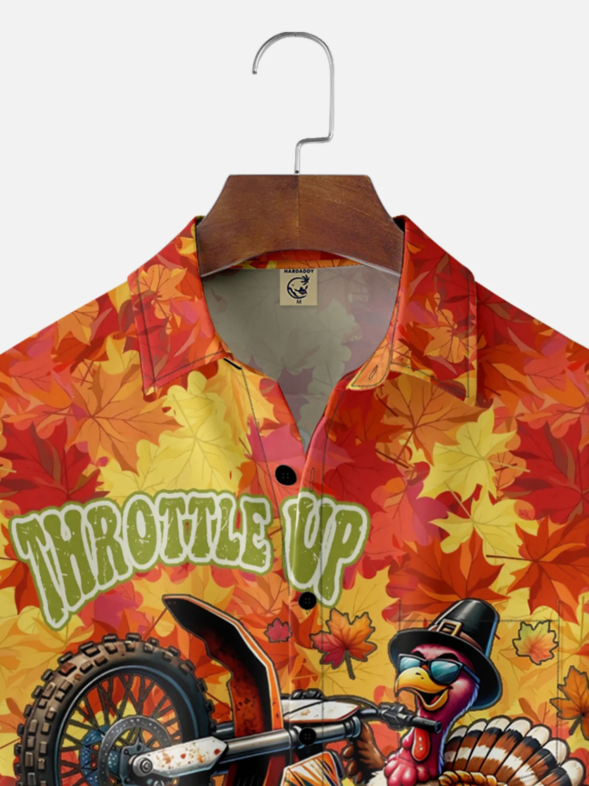 Moisture-wicking Thanksgiving Turkey Throttle Up It's Gobble Time Chest Pocket Casual Shirt