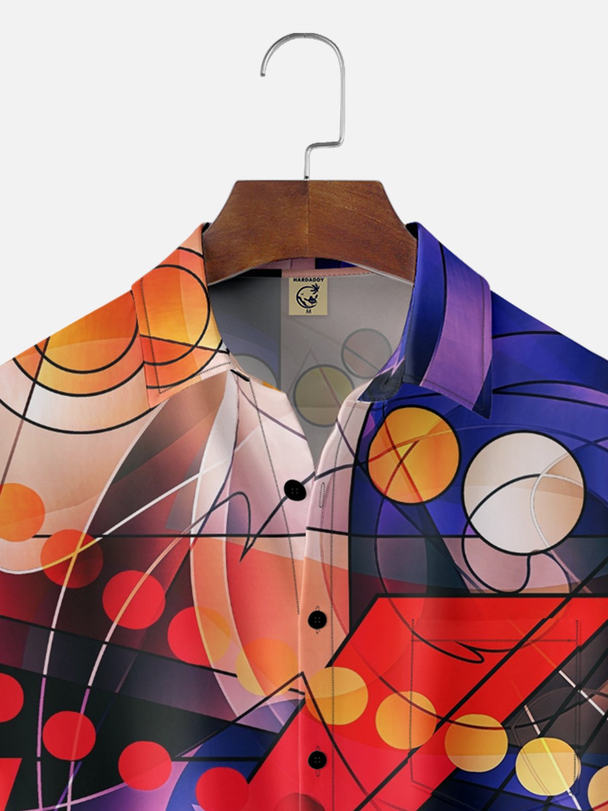 Hardaddy X Clemens Niewoehner Moisture Wicking Abstract Geometric Chest Pocket Hawaiian Shirt