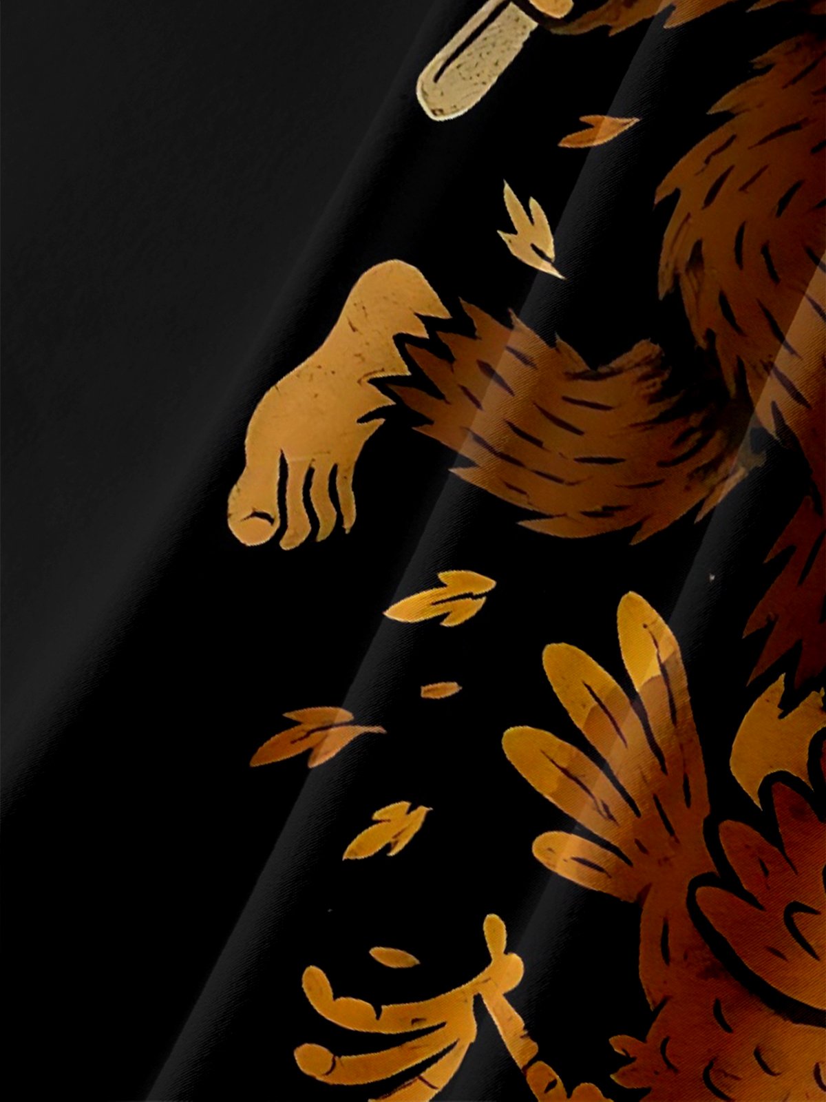 Moisture Wicking Thanksgiving Funny Bigfoot Turkey Chest Pocket Hawaiian Shirt