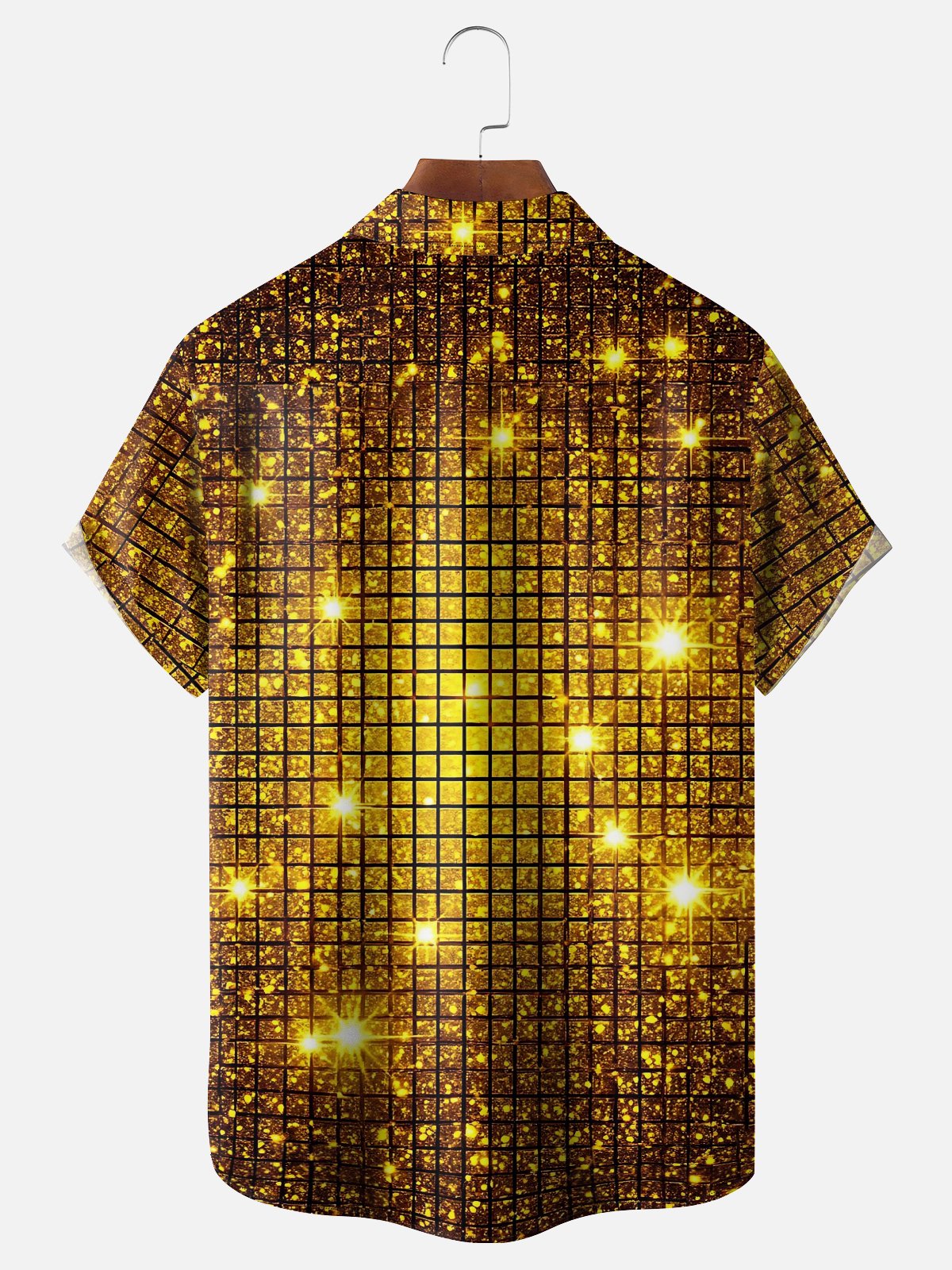 Moisture-wicking Party Shining Annual Meeting New Year Chest Pocket Casual Shirt