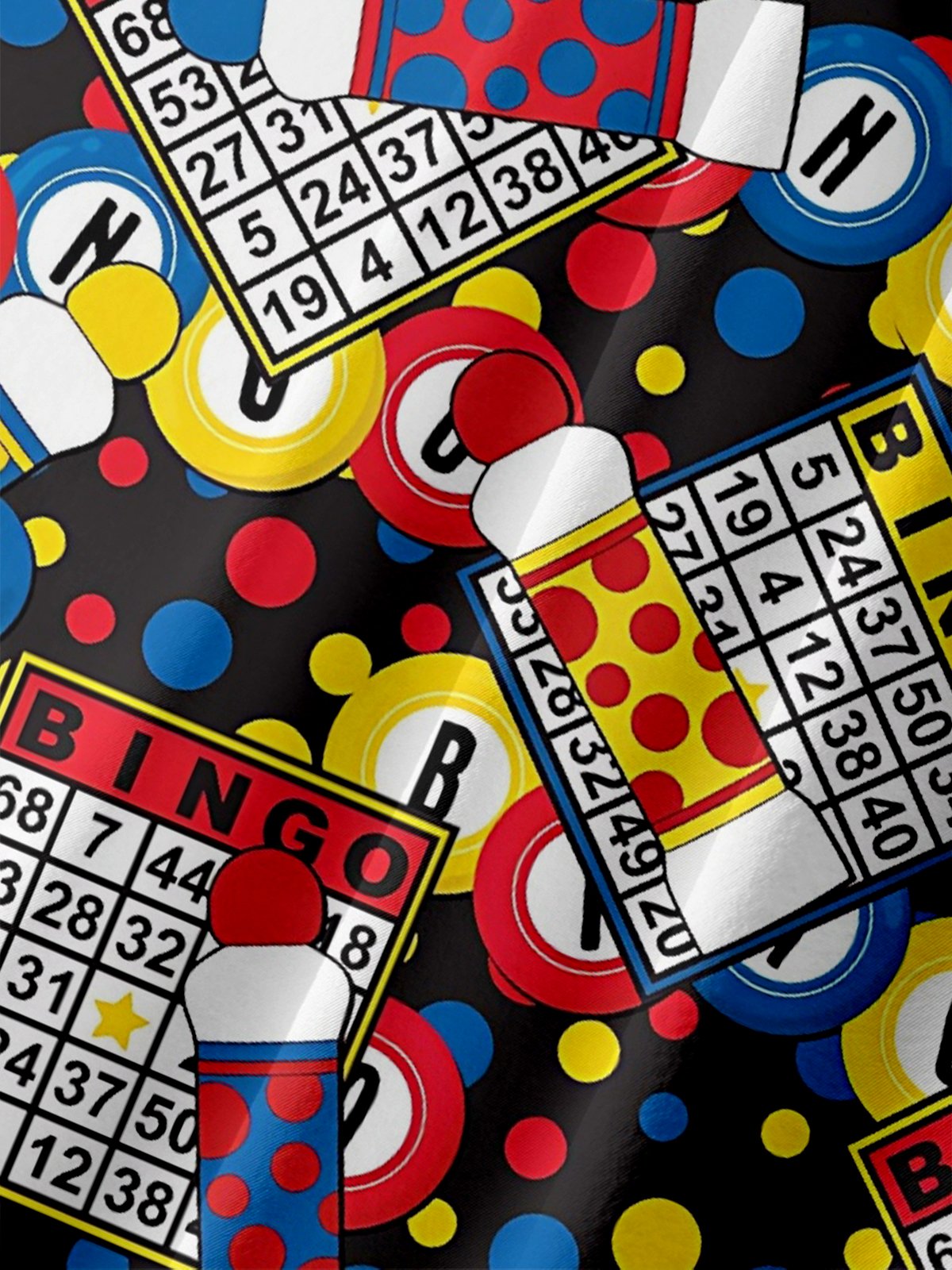 Moisture Wicking Bingo Chest Pocket Hawaiian Shirt