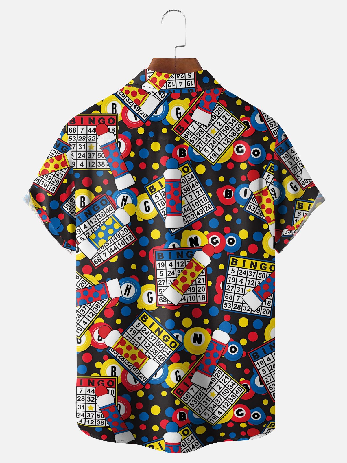Moisture Wicking Bingo Chest Pocket Hawaiian Shirt