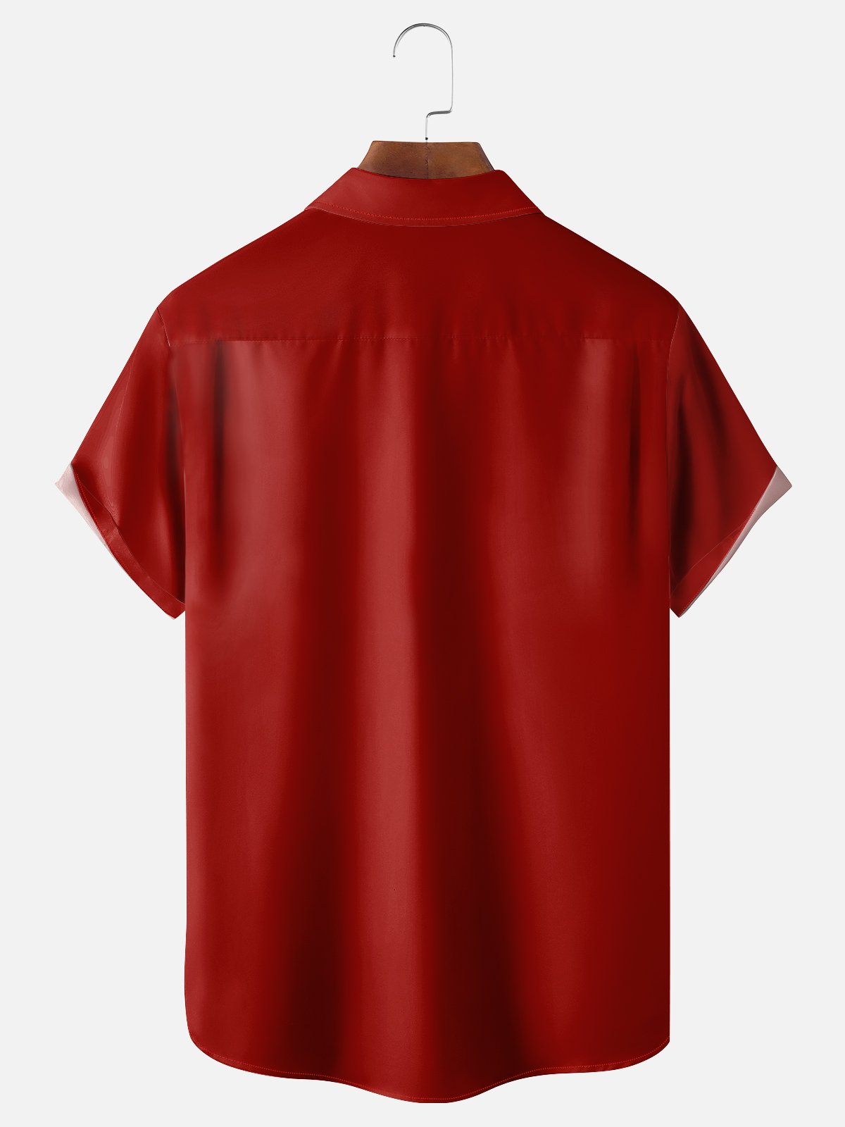 Moisture-wicking Christmas Santa Claus Reindeer Beer Chest Pocket Bowling Shirt