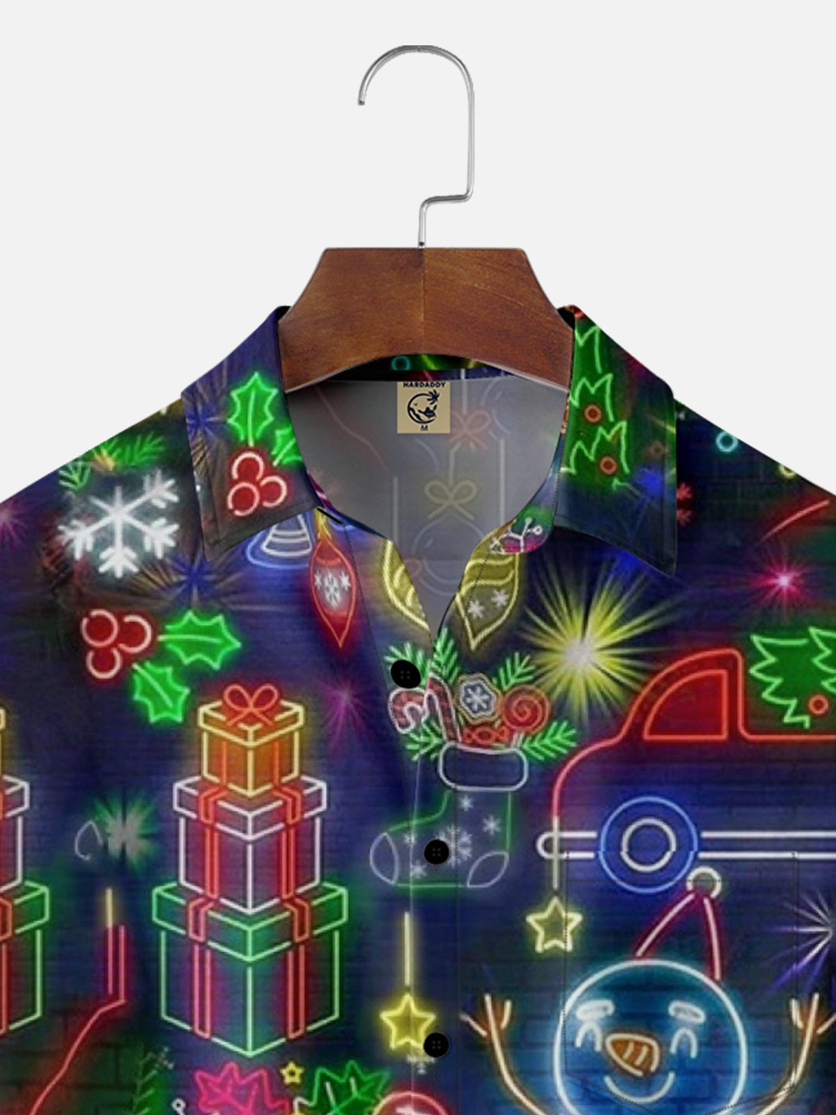 Moisture-wicking Christmas Snowman Chest Pocket Casual Shirt