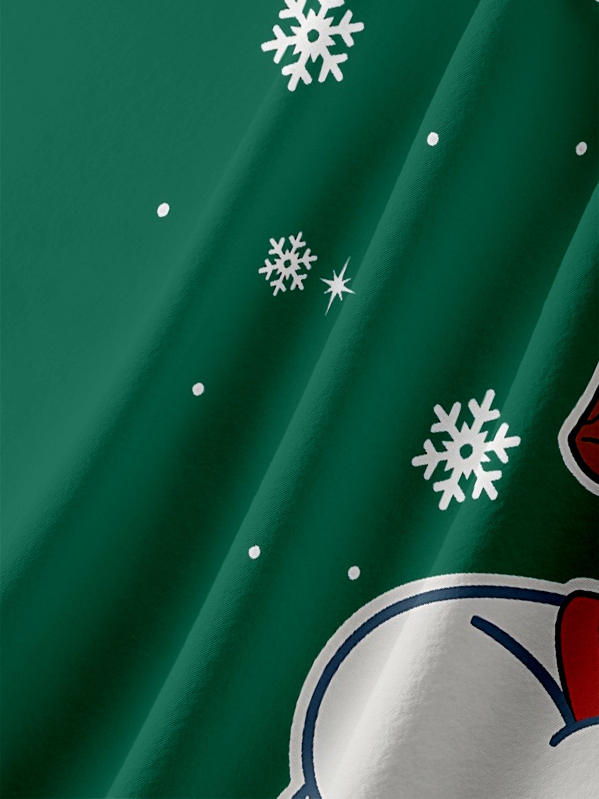 Moisture-wicking Christmas Snowman Chest Pocket Casual Shirt
