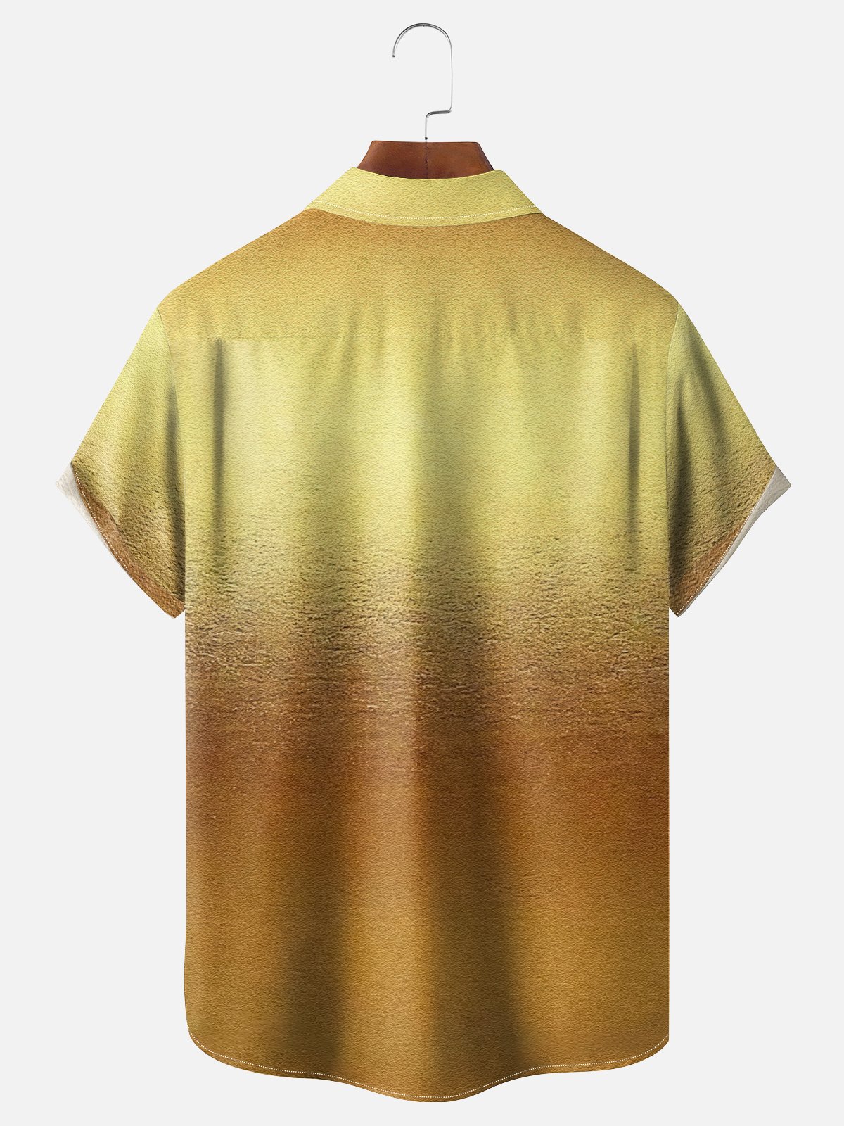 Moisture-wicking Retro Gradient Color Chest Pocket Party Shirt