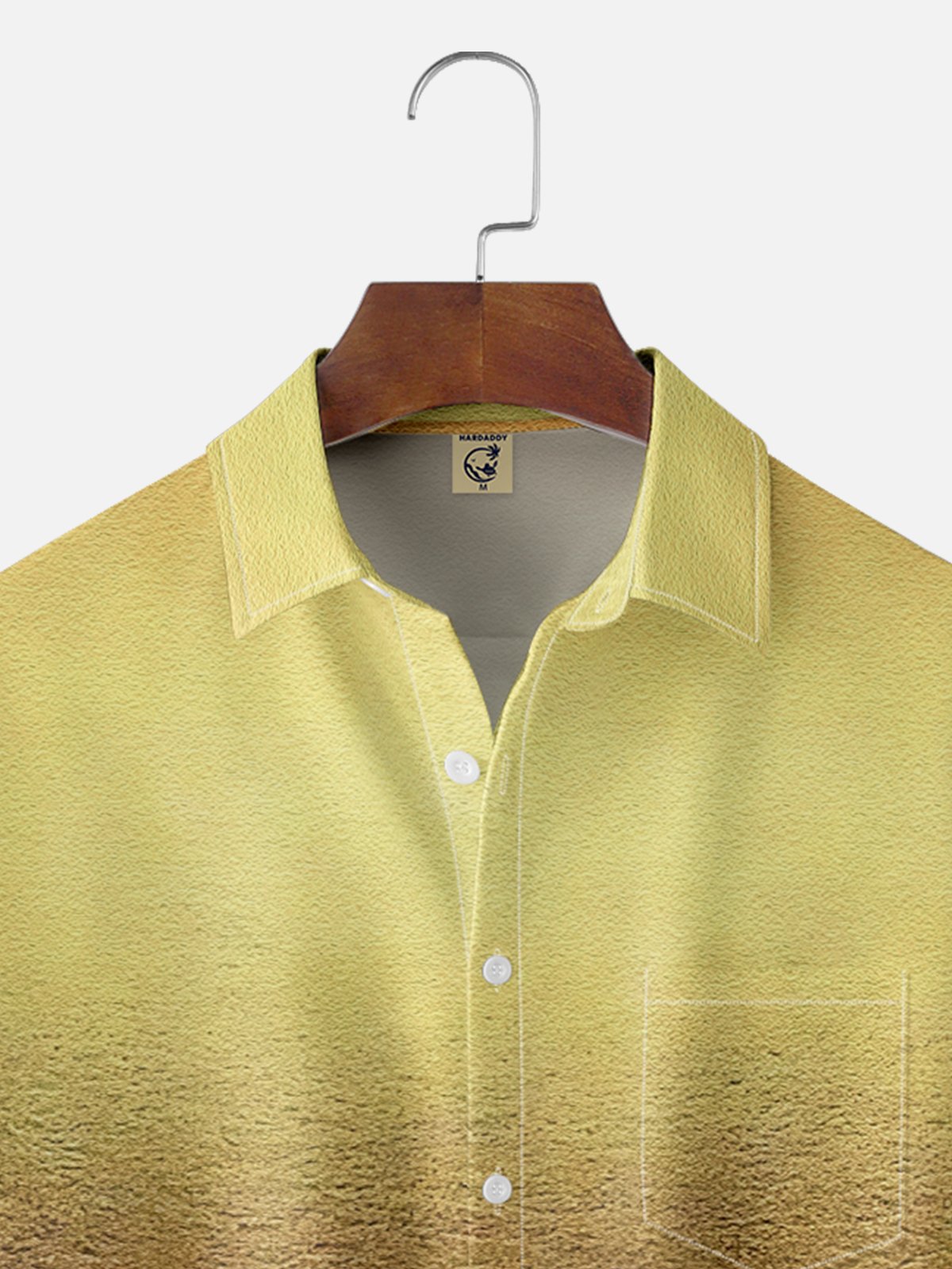 Moisture-wicking Retro Gradient Color Chest Pocket Party Shirt