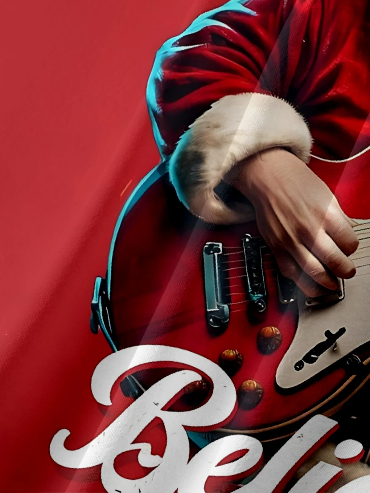 Moisture-wicking Christmas Santa Claus Rock Music Chest Pocket Casual Shirt