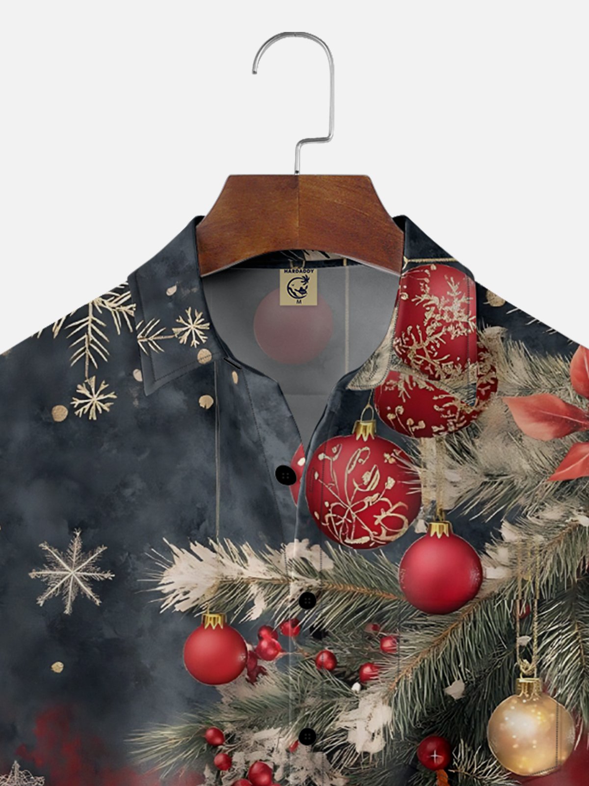 Moisture Wicking Merry Christmas Chest Pocket Hawaiian Shirt