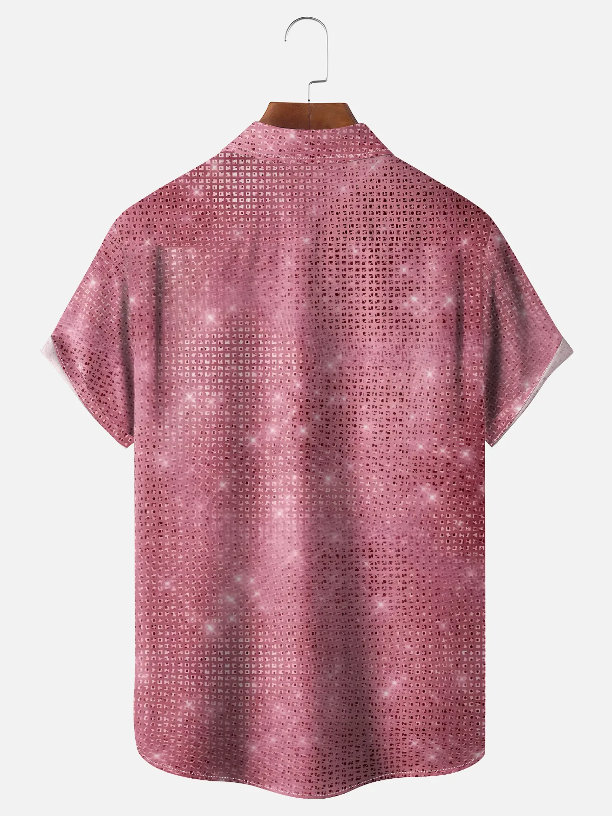 Moisture-wicking Retro Disco Geomatric Chest Pocket Party Shirt