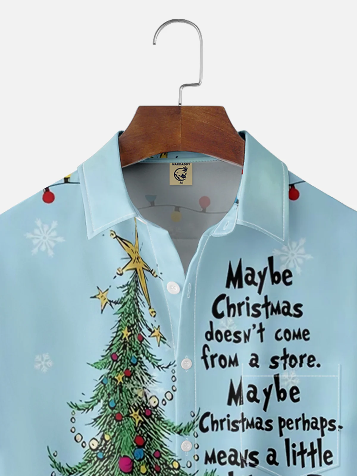 Moisture Wicking Dr. Seuss's Grinch Chest Pocket Hawaiian Shirt