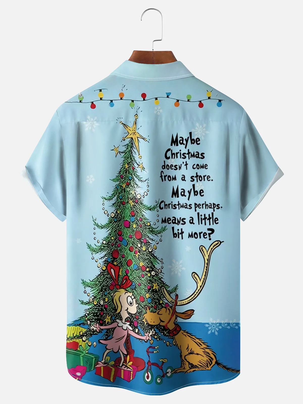 Moisture Wicking Dr. Seuss's Grinch Chest Pocket Hawaiian Shirt