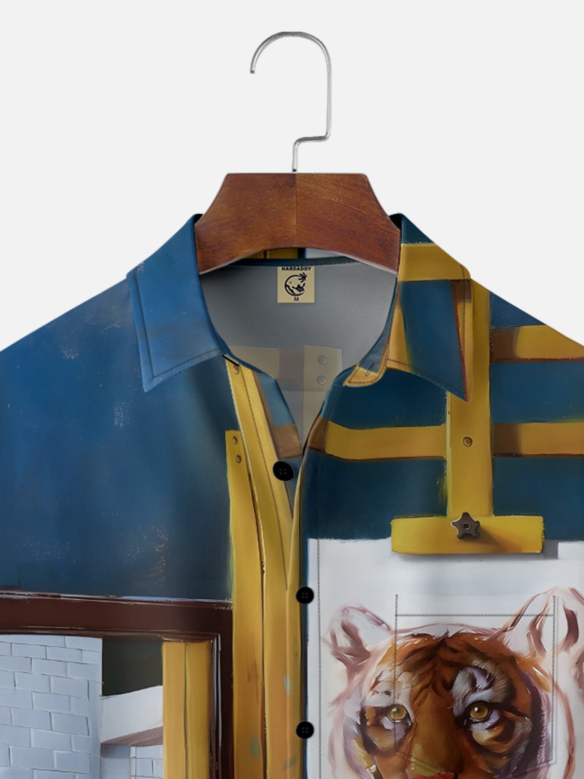 Moisture-wicking Cat Tiger Funny Chest Pocket Casual Shirt