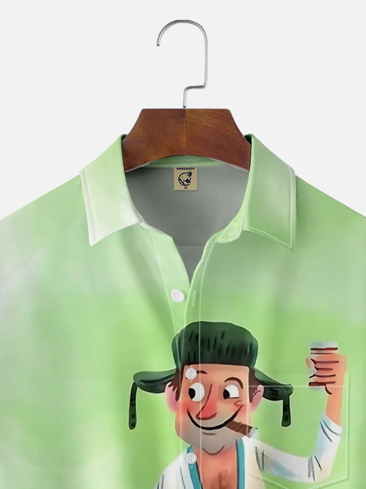 Moisture Wicking Crazy Christmas Vacation Eddie Chest Pocket Hawaiian Shirt