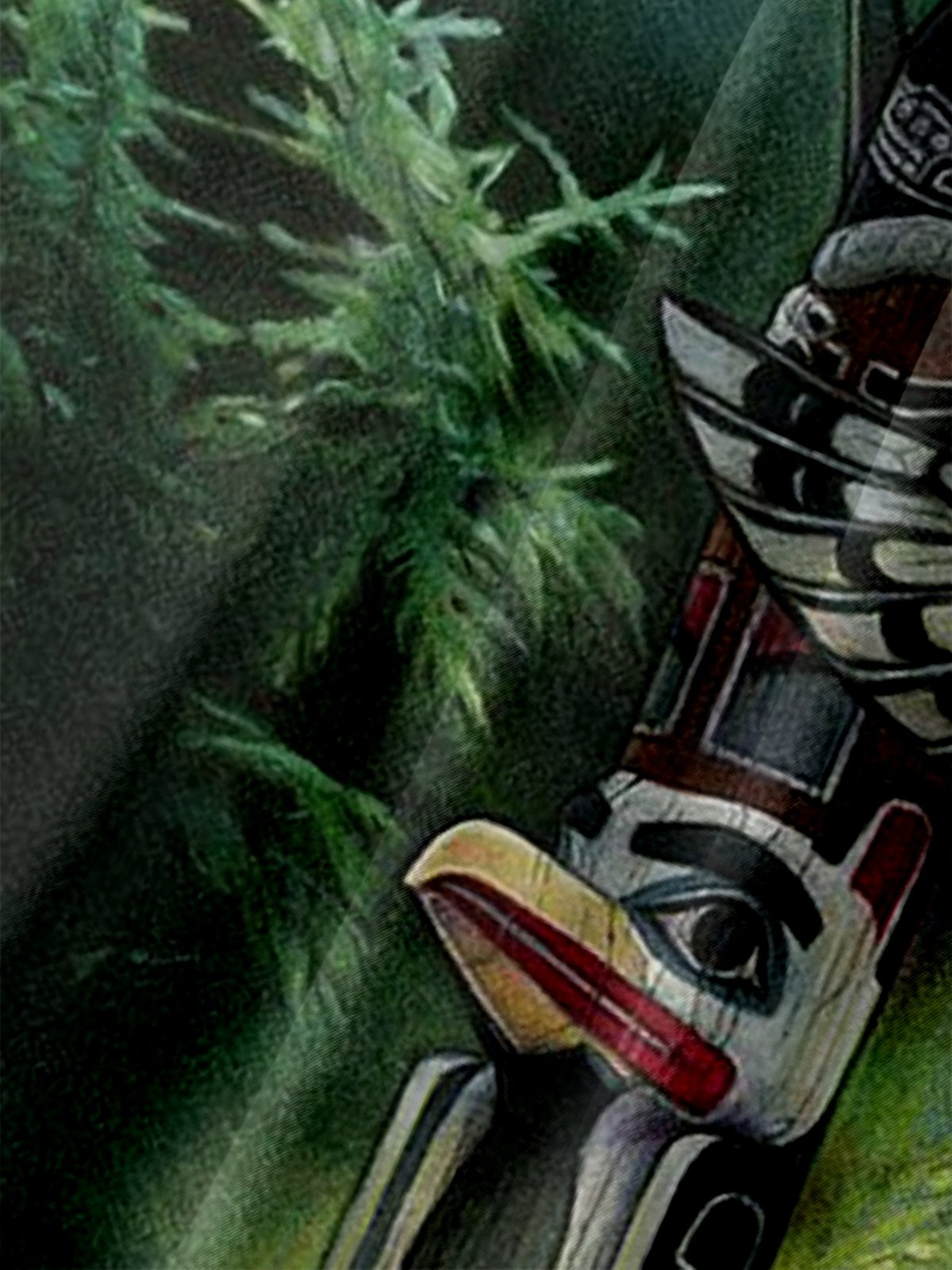 Moisture-wicking Canada Pacific Totem Classic Art Chest Pocket Casual Shirt