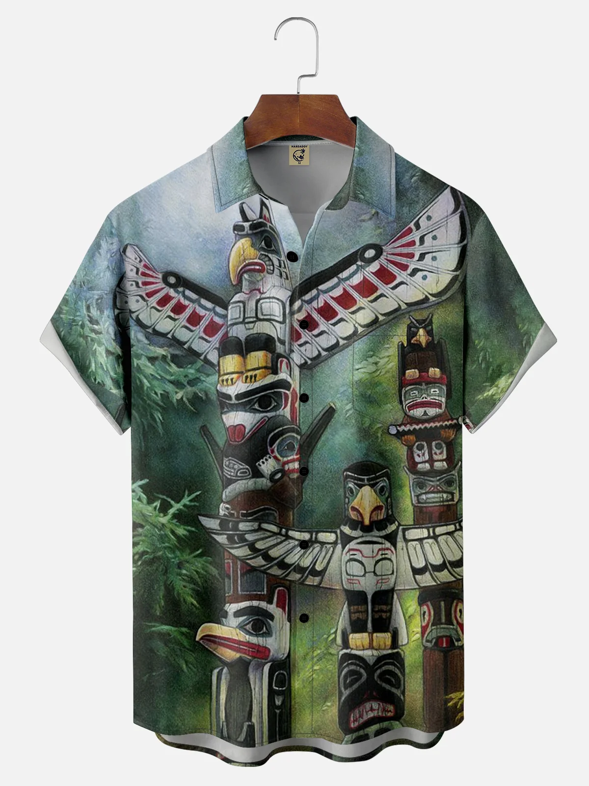 Moisture-wicking Canada Pacific Totem Classic Art Chest Pocket Casual Shirt