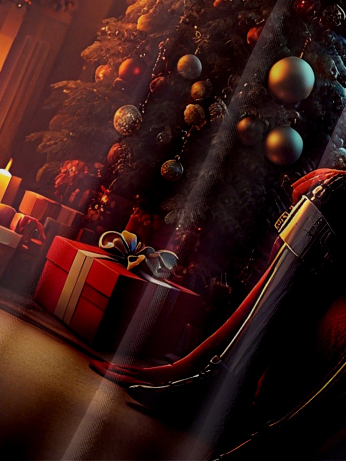 Moisture-wicking Christmas Tree Gifts Snowflakes Chest Pocket Casual Shirt