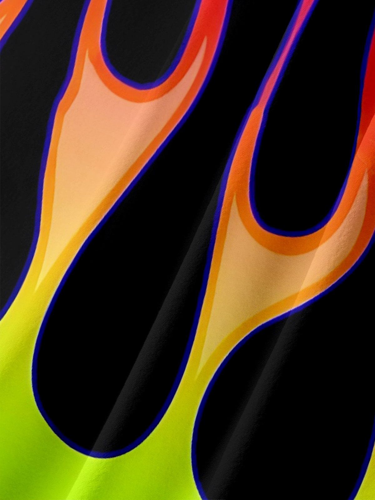 Moisture Wicking Vintage Speed ​​Flame Hawaiian Shirt