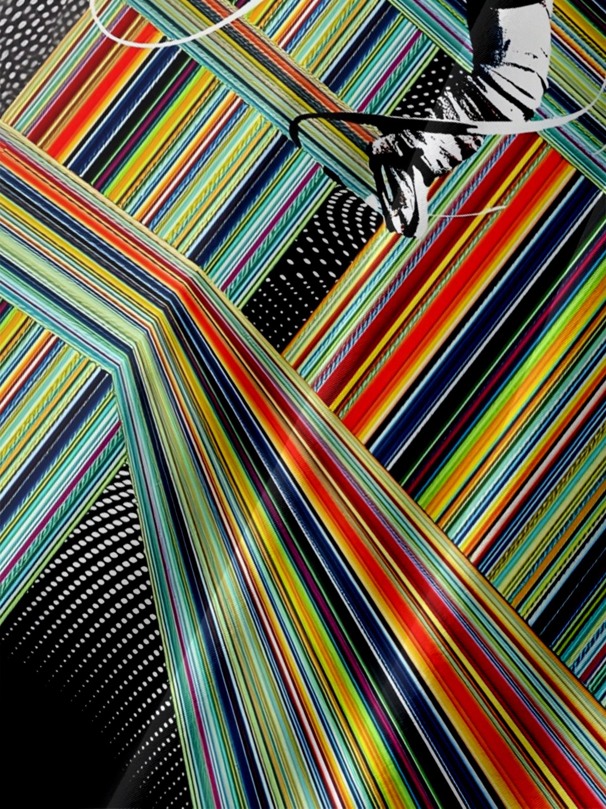 Moisture-wicking Universe Astronaut Geometric Stripes Chest Pocket Casual Shirt