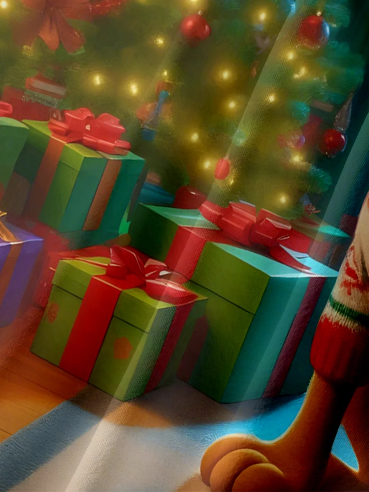 Moisture-wicking Christmas Dog Christmas Tree Art Fun Chest Pocket Casual Shirt