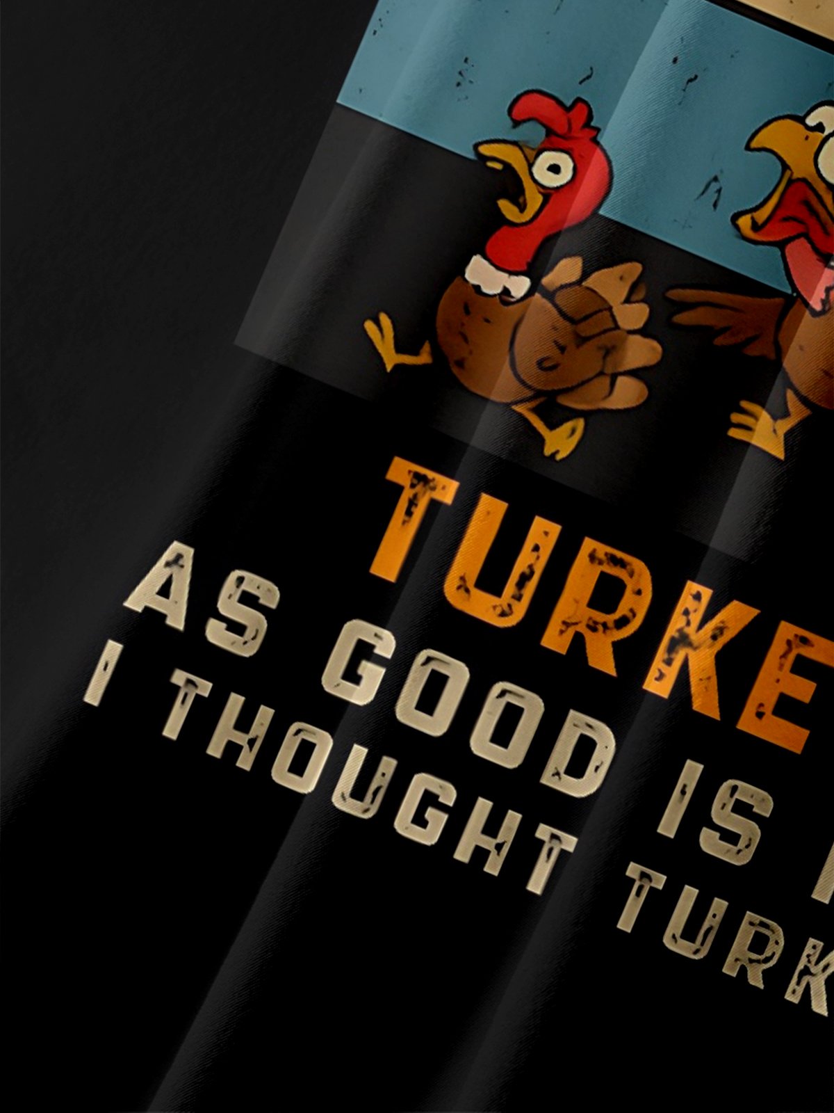 Moisture Wicking Thanksgiving Turkey Chest Pocket Hawaiian Shirt