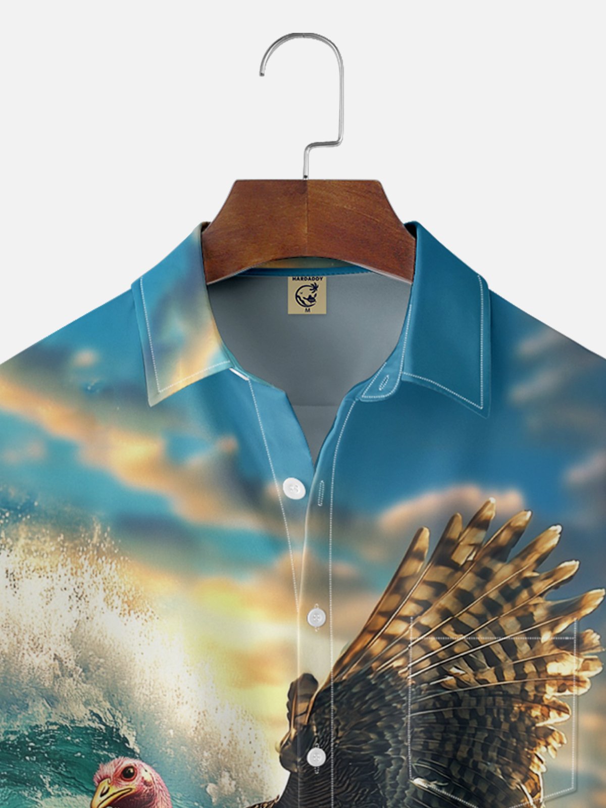 Moisture Wicking Thanksgiving Funny Turkey Breast Pocket Hawaiian Shirt