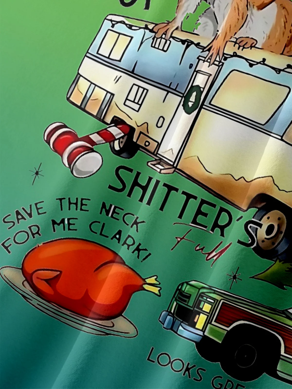 Moisture Wicking Christmas Griswold Chest Pocket Hawaiian Shirt