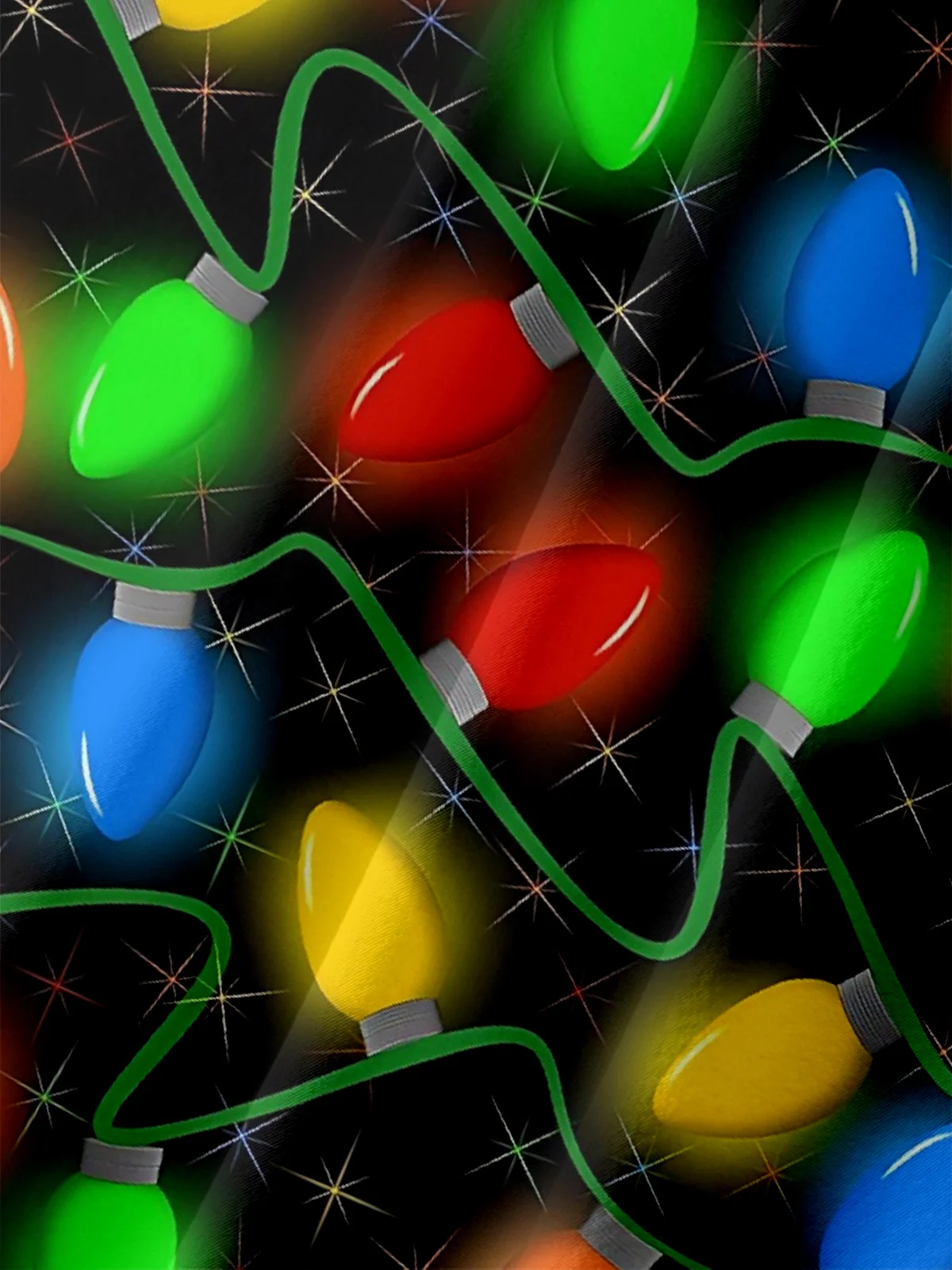 Moisture Wicking Artistic Christmas Merry Christmas Lights Chest Pocket Hawaiian Shirt