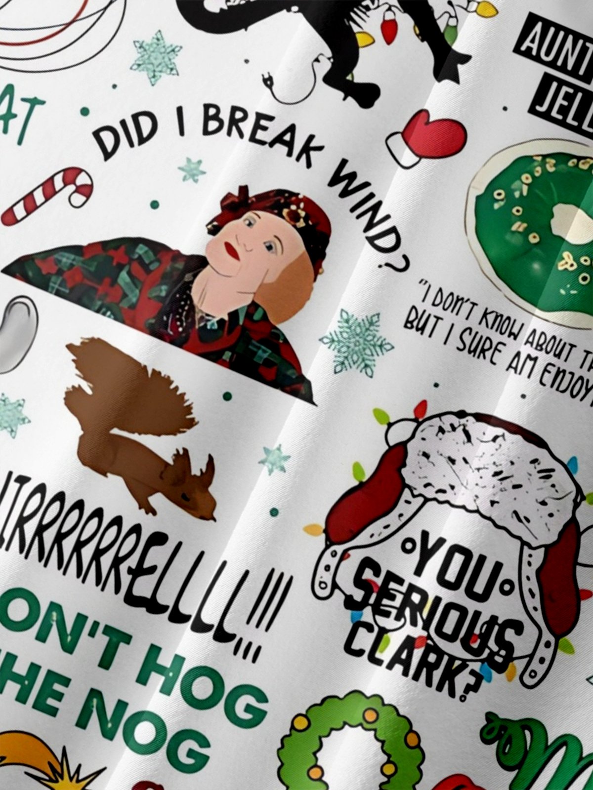 Moisture-Wicking GRISWOLD Christmas Character Chest Pocket Hawaiian Shirt