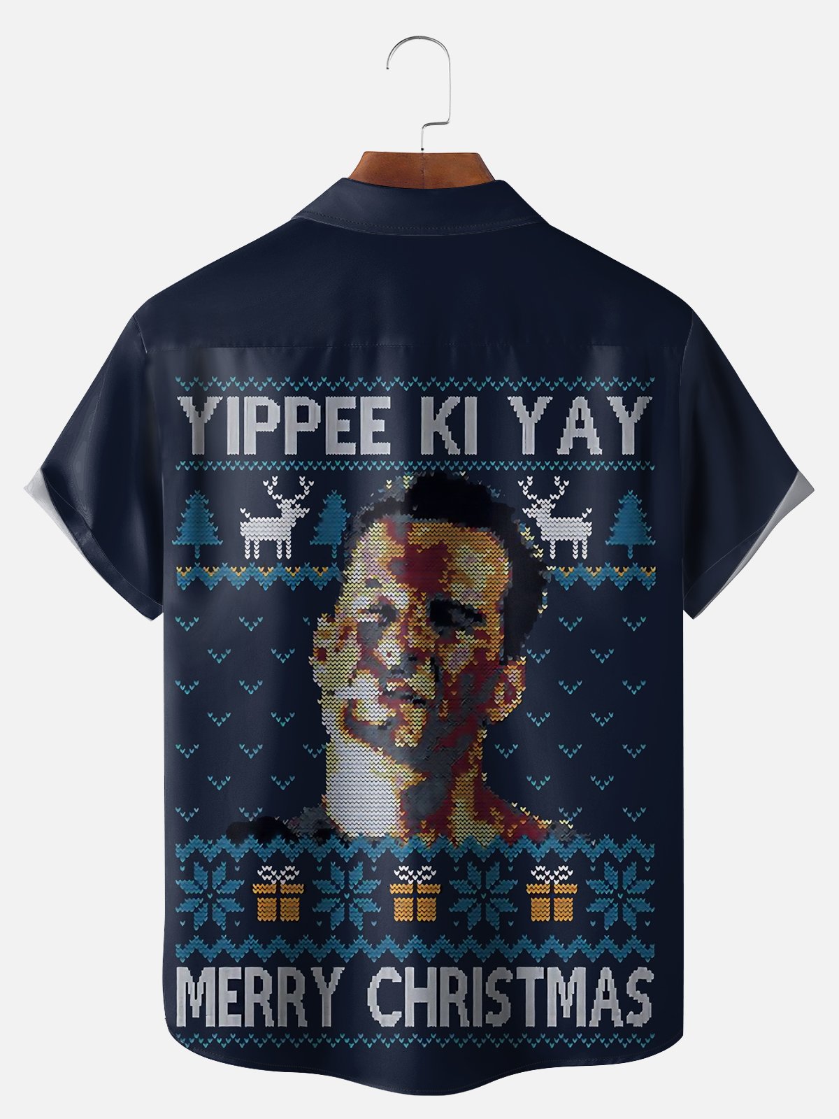 Big Size Moisture-wicking Christmas "GRISWOLD" Funny Ugly Chest Pocket Casual Shirt