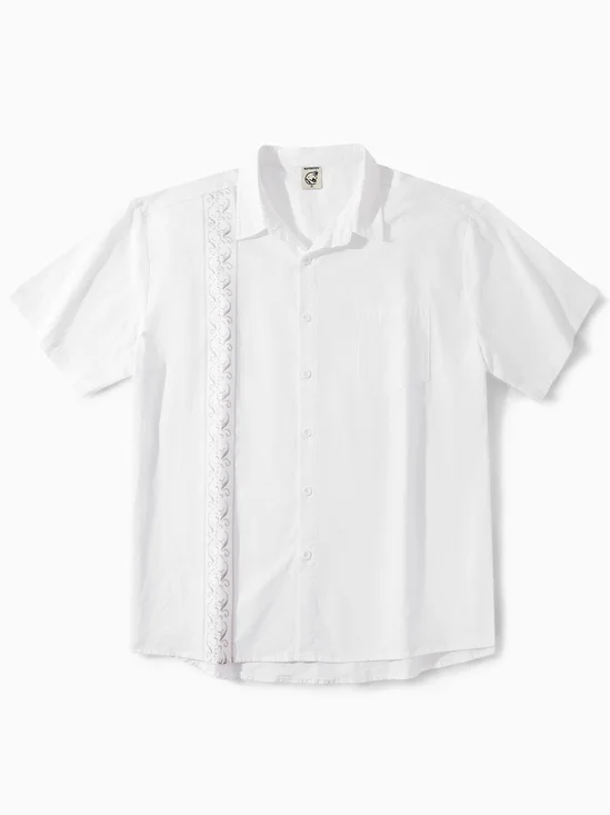 Hardaddy®Cotton Striped Short Sleeve Bowling Shirt