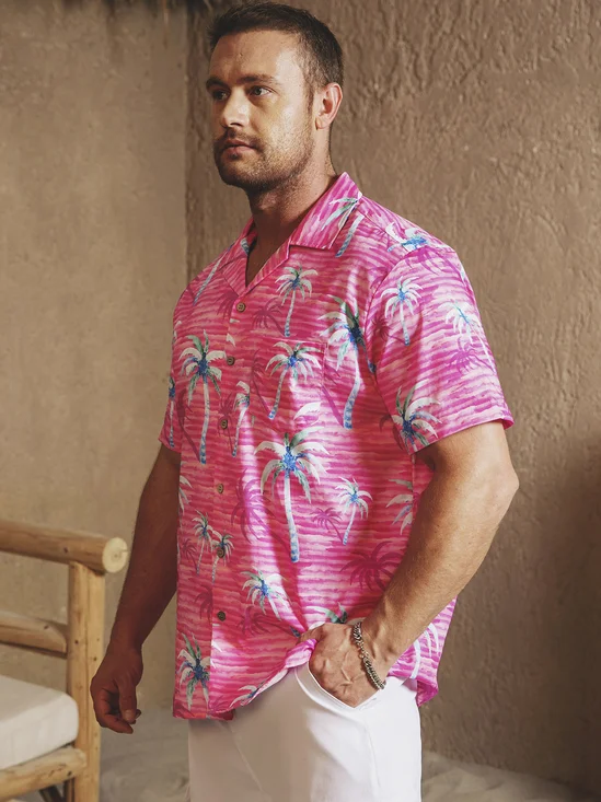 Hardaddy® Cotton Palm Tree Aloha Shirt