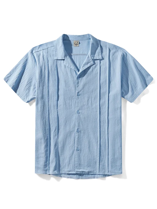 Hardaddy® Cotton Plain Pleated Guayabera Shirt