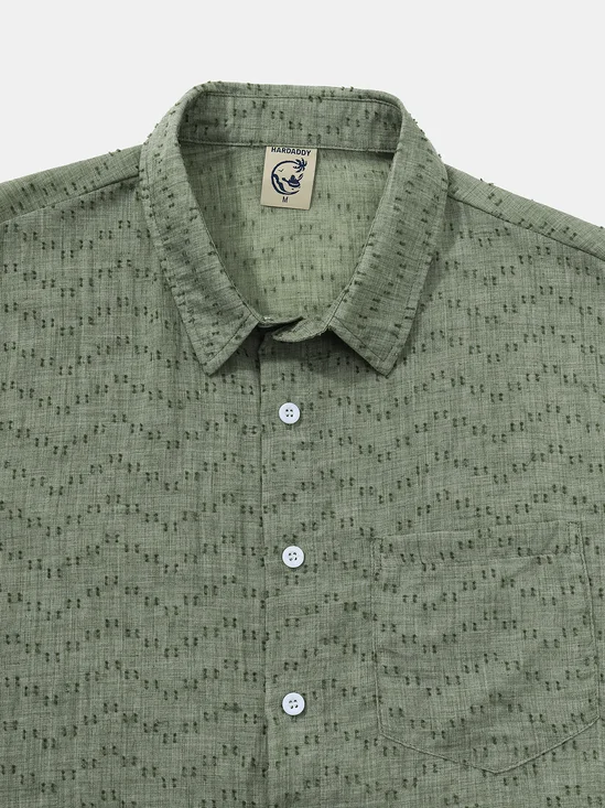 Hardaddy Cotton Chest Pocket Long Sleeve Casual Shirt