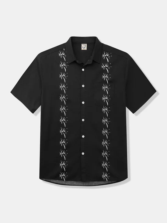 Hardaddy® Cotton Palm Tree Guayabera Shirt