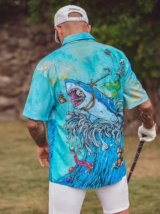 Great White Wave Shirt By David Lozeau