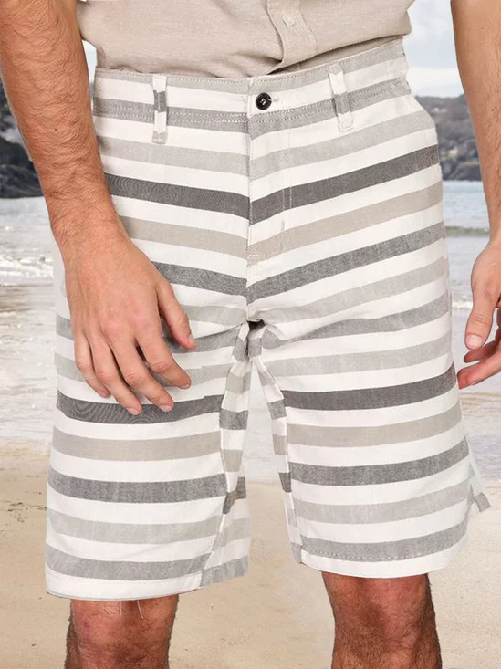 Stripe Casual Bermuda Shorts
